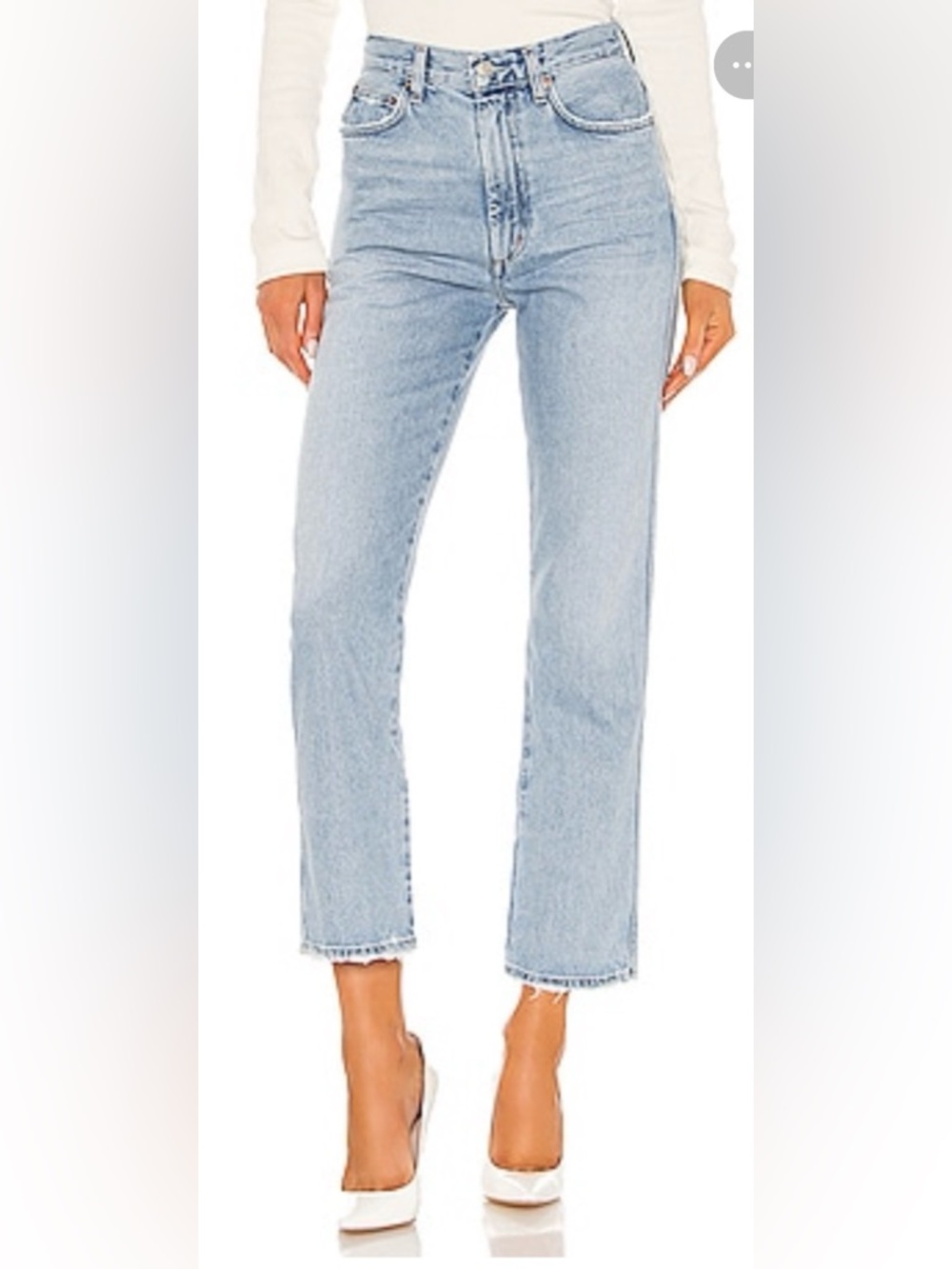 Agolde Riley High rise straight crop, color: clear skies, size 25